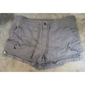 Ocean + Coast Women's Shorts Size 16 Gray Stretch Flap Pockets Drawstring READ